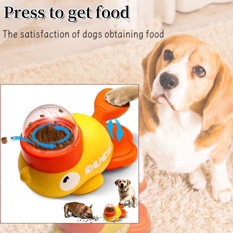 Interactive Duck Food Dispenser Toy for Energetic Dogs