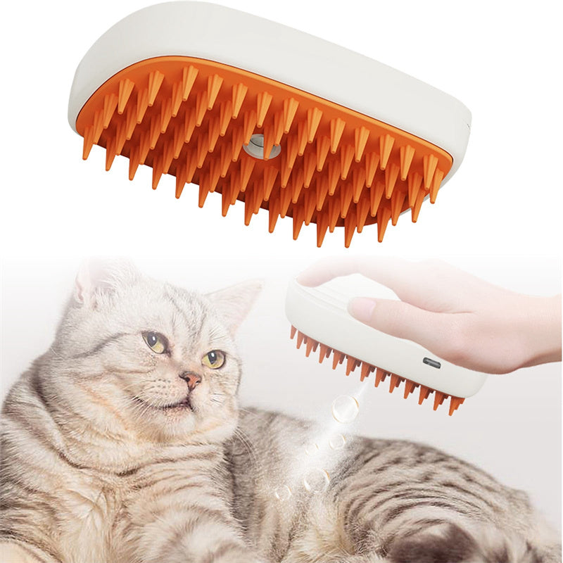 Rechargeable Steam Spray Pet Comb for Soft, Shiny Coats