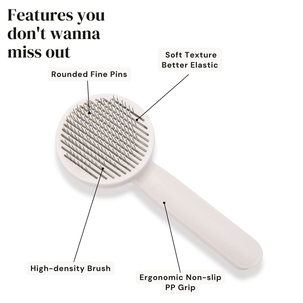 Gentle Self-Cleaning Slicker Brush for Pets