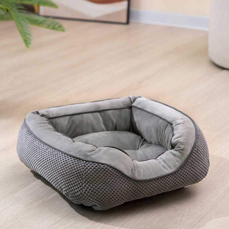 Calming Plush Dog Crate Bed – Faux Fur, Anti-Anxiety Crate Mat for Medium Dogs