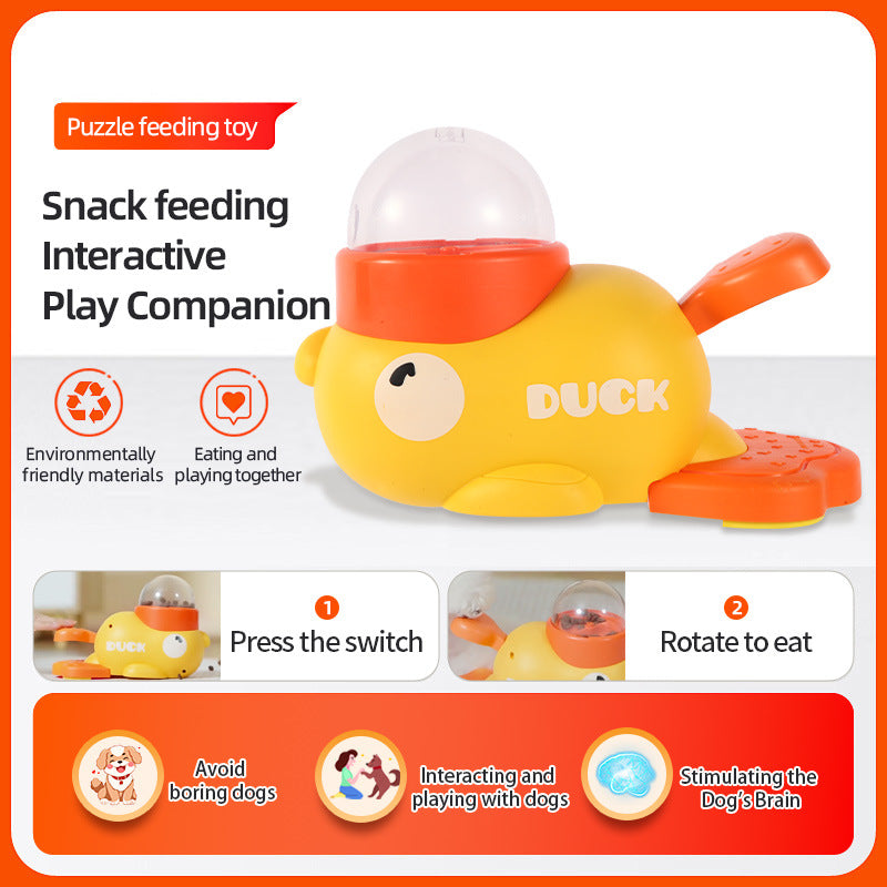 Interactive Duck Food Dispenser Toy for Energetic Dogs