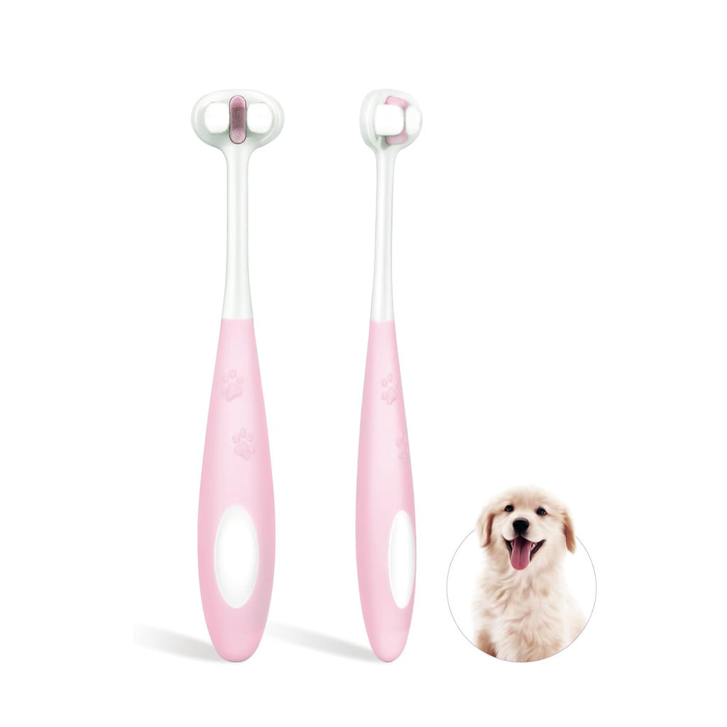 Gentle 3-Sided Dog Toothbrush for Sensitive Teeth and Gums