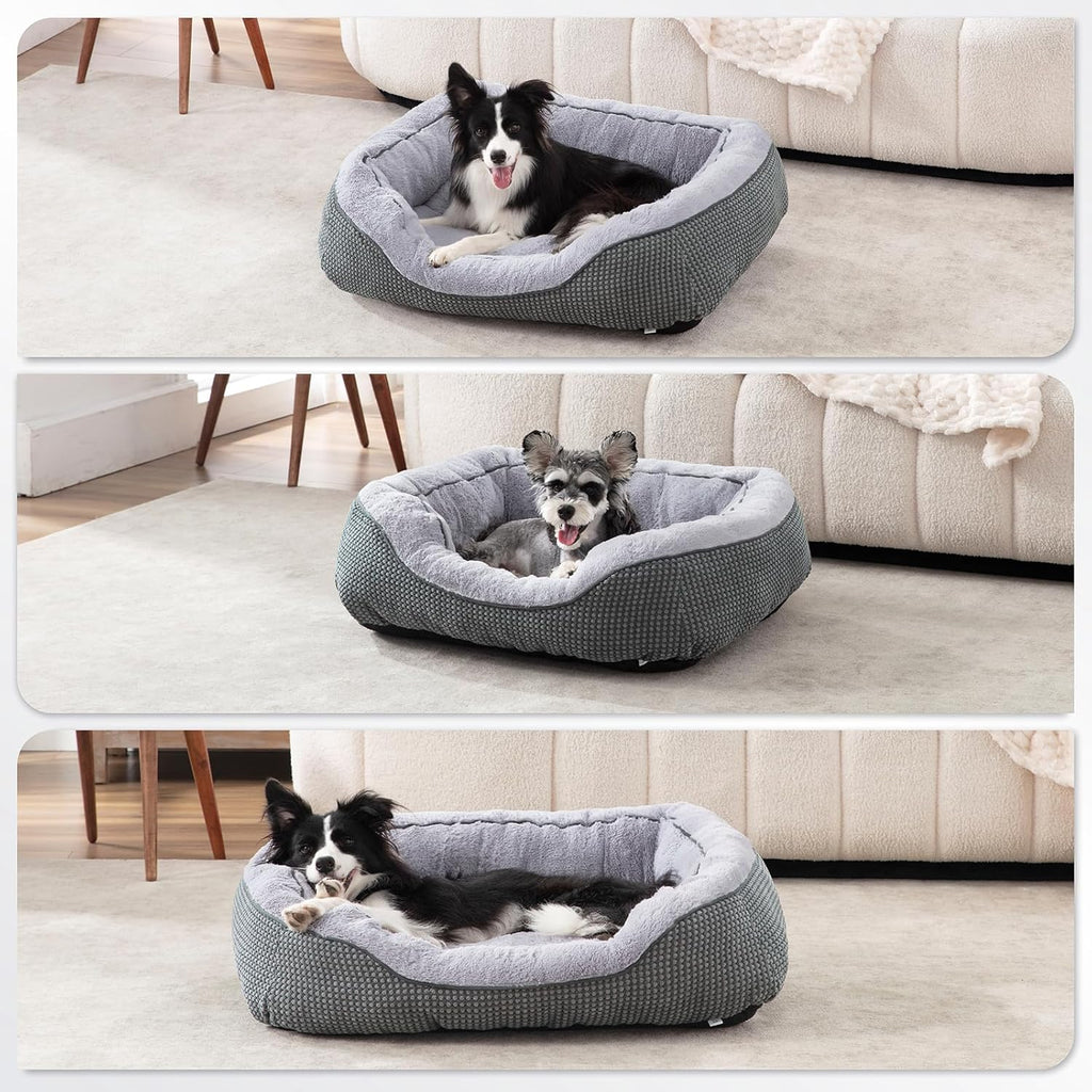 Calming Plush Dog Crate Bed – Faux Fur, Anti-Anxiety Crate Mat for Medium Dogs
