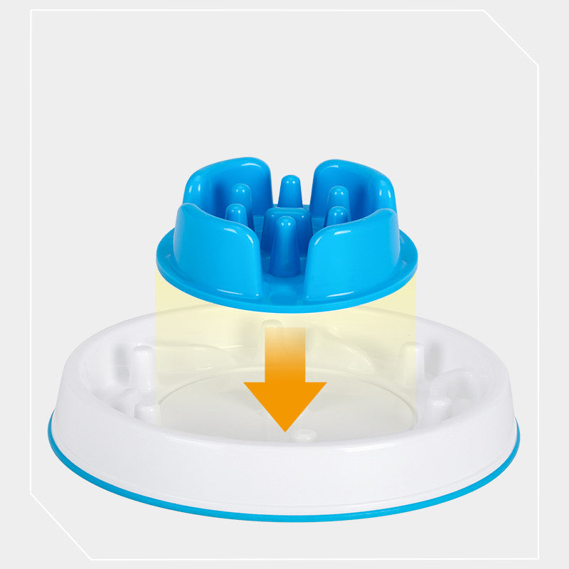 Slow-Feed Dog Bowl to Prevent Choking and Spills