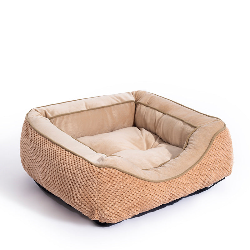 Calming Plush Dog Crate Bed – Faux Fur, Anti-Anxiety Crate Mat for Medium Dogs
