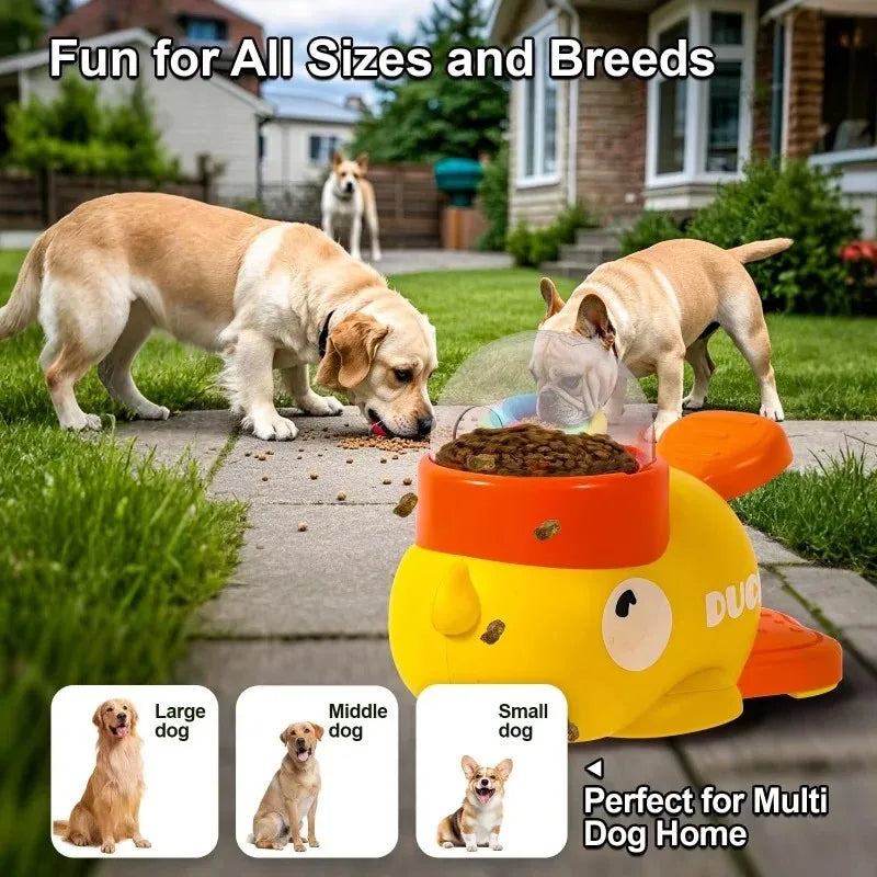 Interactive Duck Food Dispenser Toy for Energetic Dogs