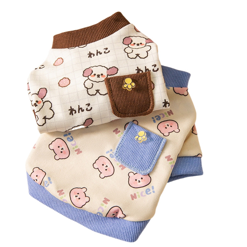 Warm Pocket Pet Sweater – Adorable Bear Home Style