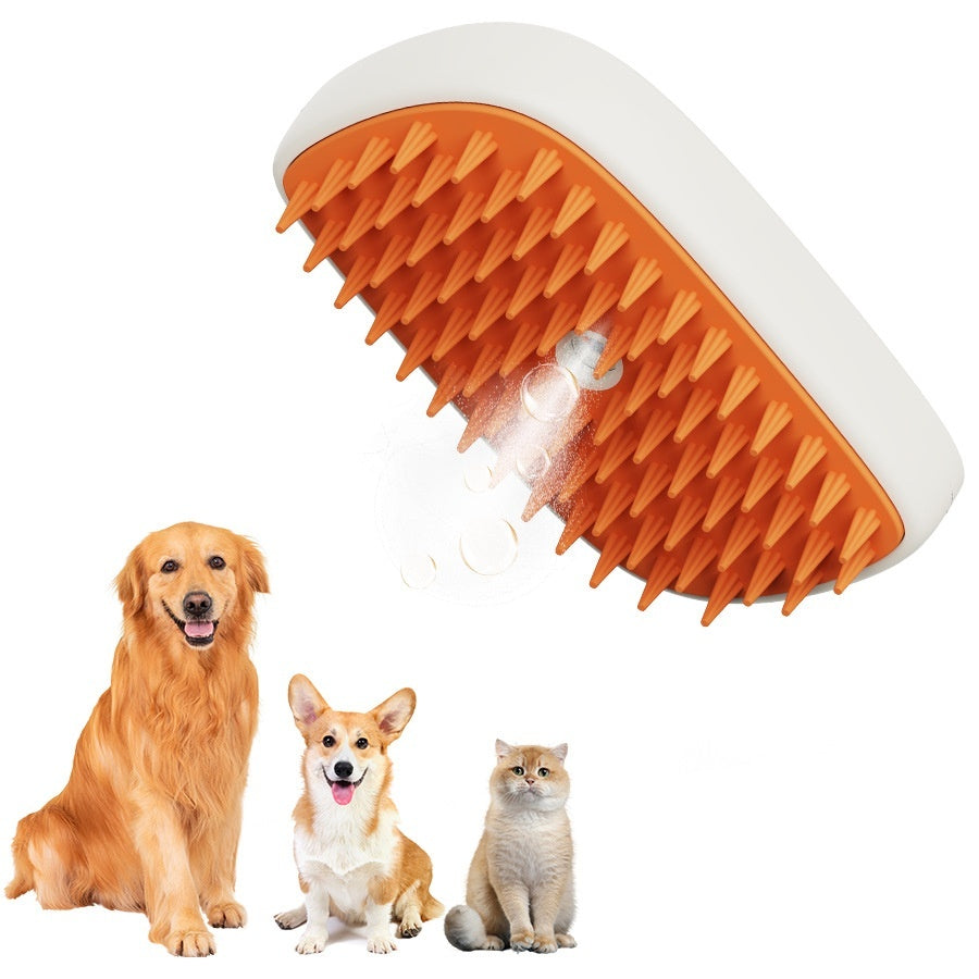 Rechargeable Steam Spray Pet Comb for Soft, Shiny Coats