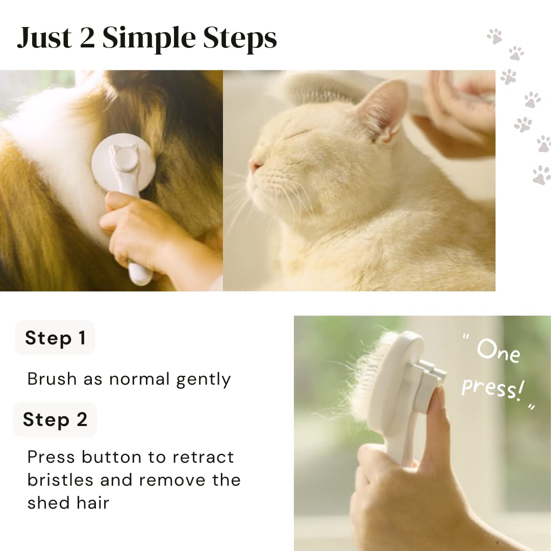 Gentle Self-Cleaning Slicker Brush for Pets