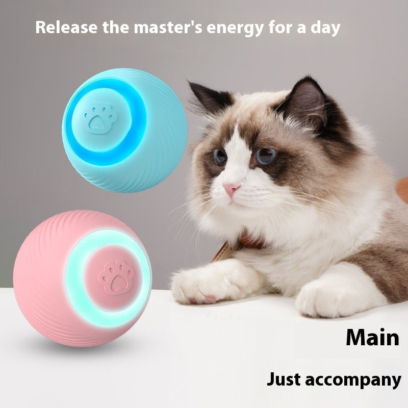 Smart Teasing Cat Ball – Rechargeable Rolling Play Toy