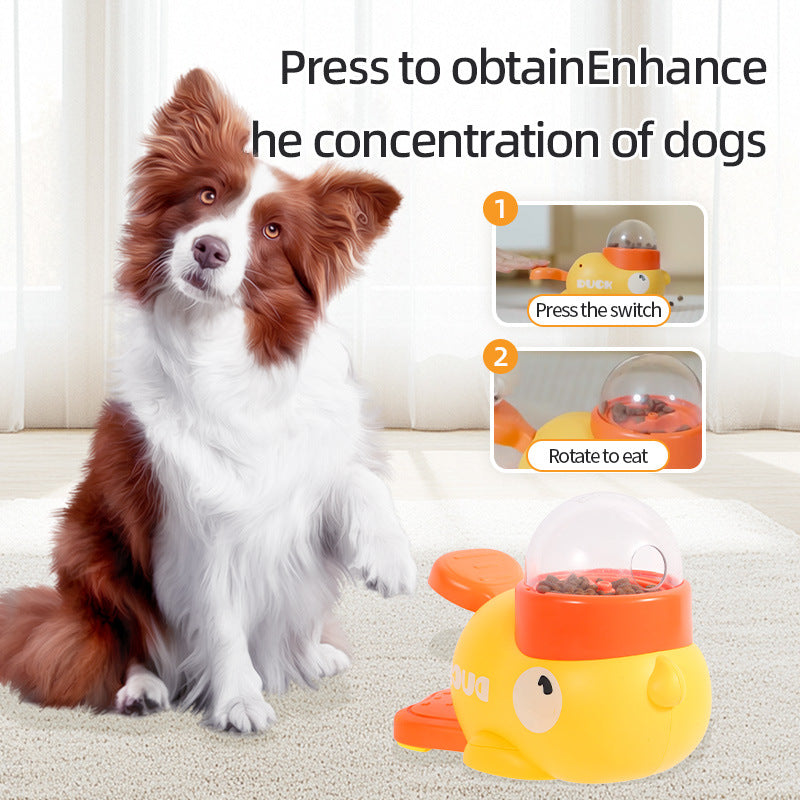 Interactive Duck Food Dispenser Toy for Energetic Dogs