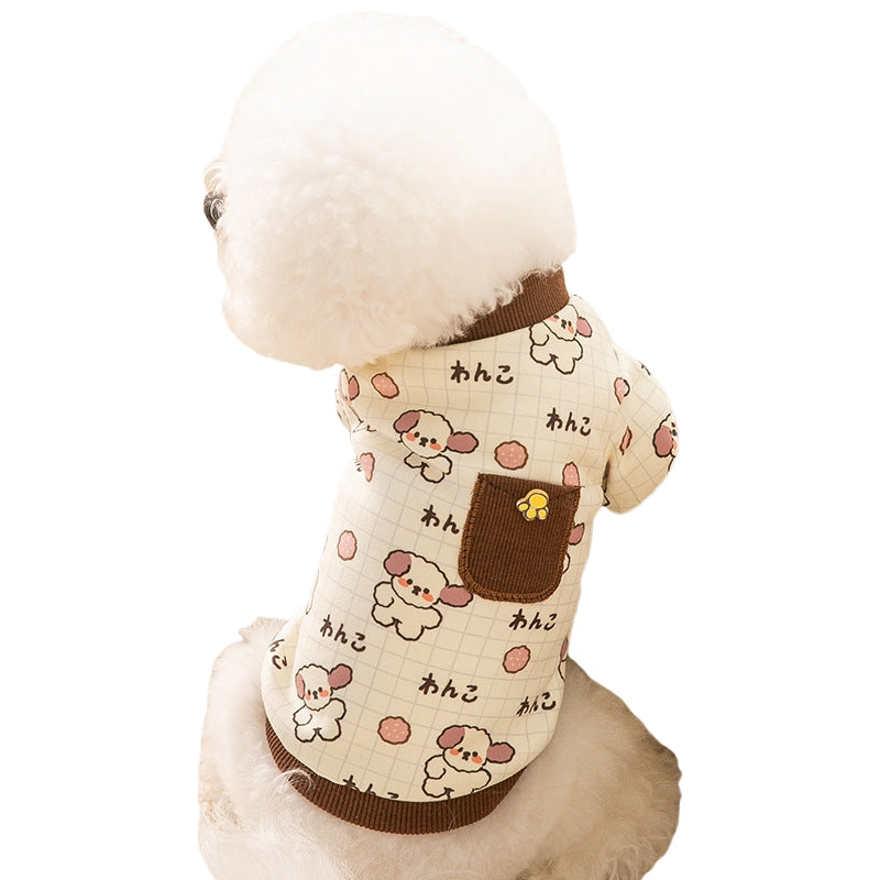 Warm Pocket Pet Sweater – Adorable Bear Home Style