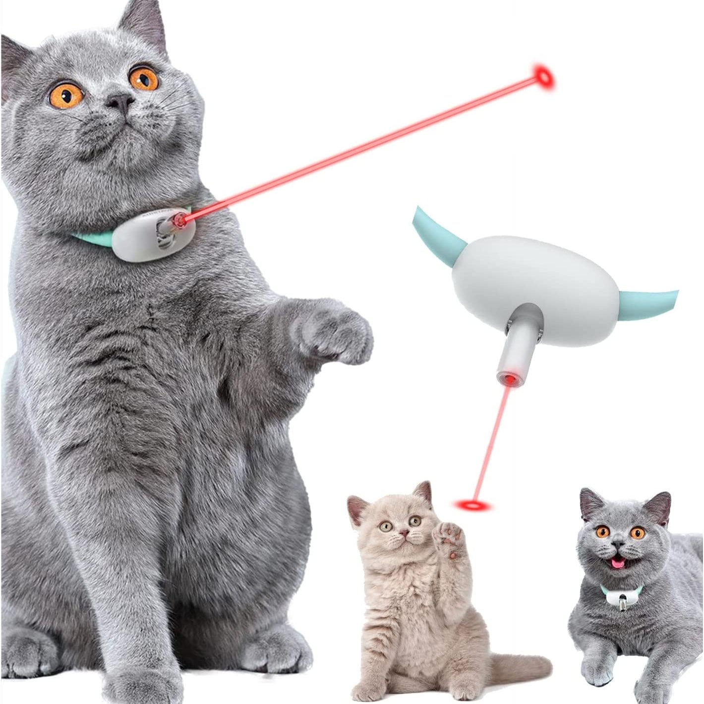 Smart Laser Cat Collar for Fun, Endless Playtime