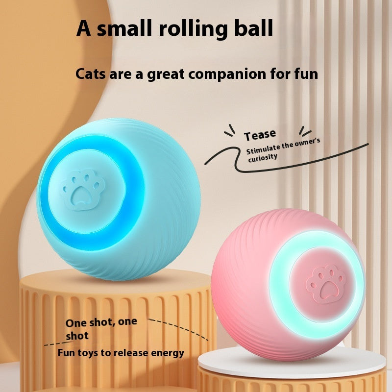 Smart Teasing Cat Ball – Rechargeable Rolling Play Toy