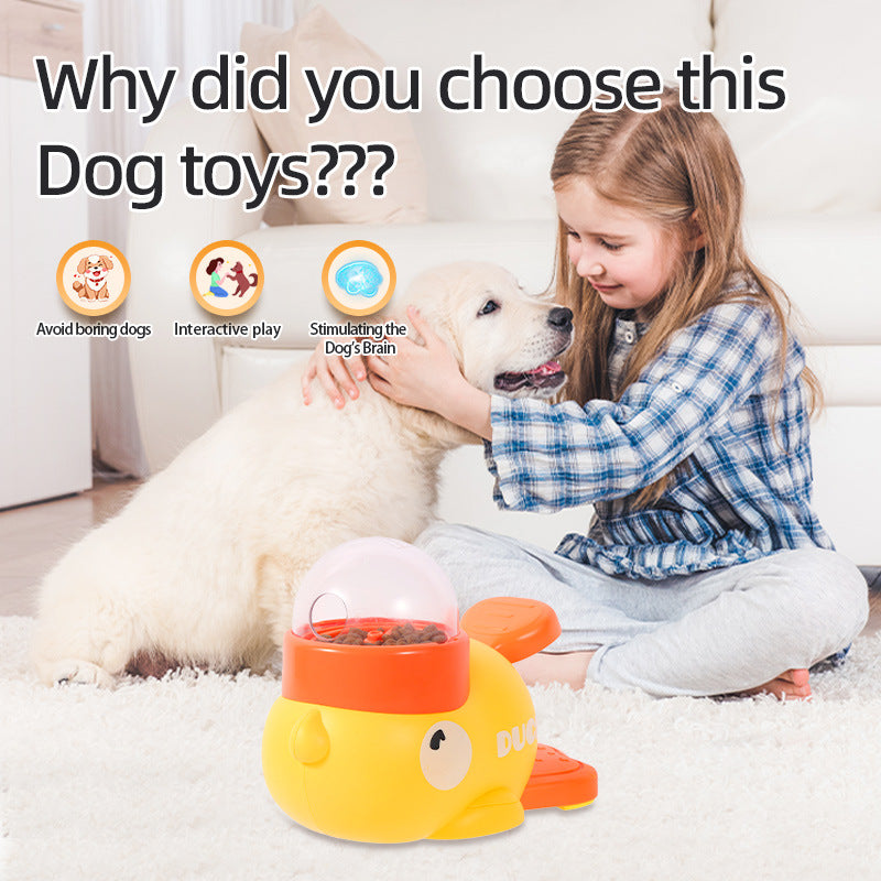 Interactive Duck Food Dispenser Toy for Energetic Dogs