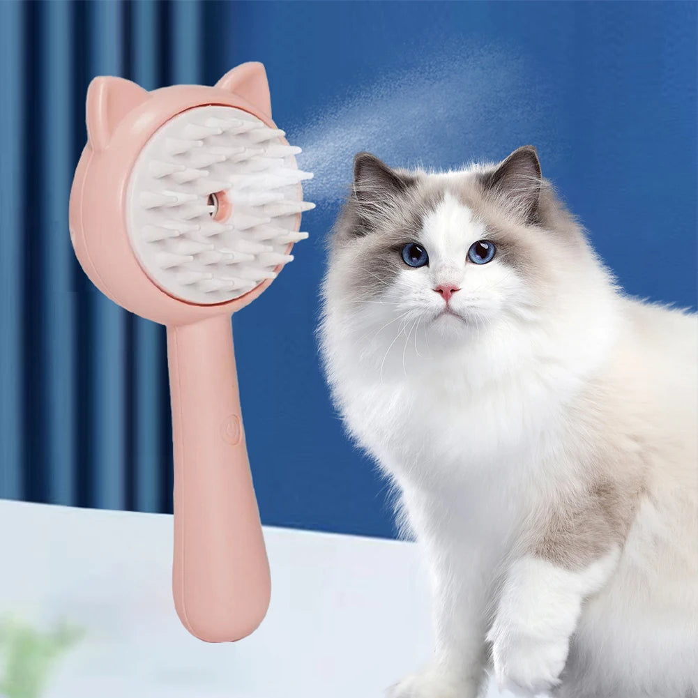 Rechargeable Mist Grooming Brush for Cats and Dogs
