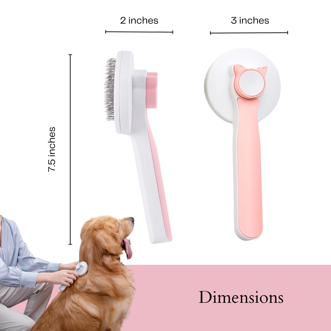 Gentle Self-Cleaning Slicker Brush for Pets