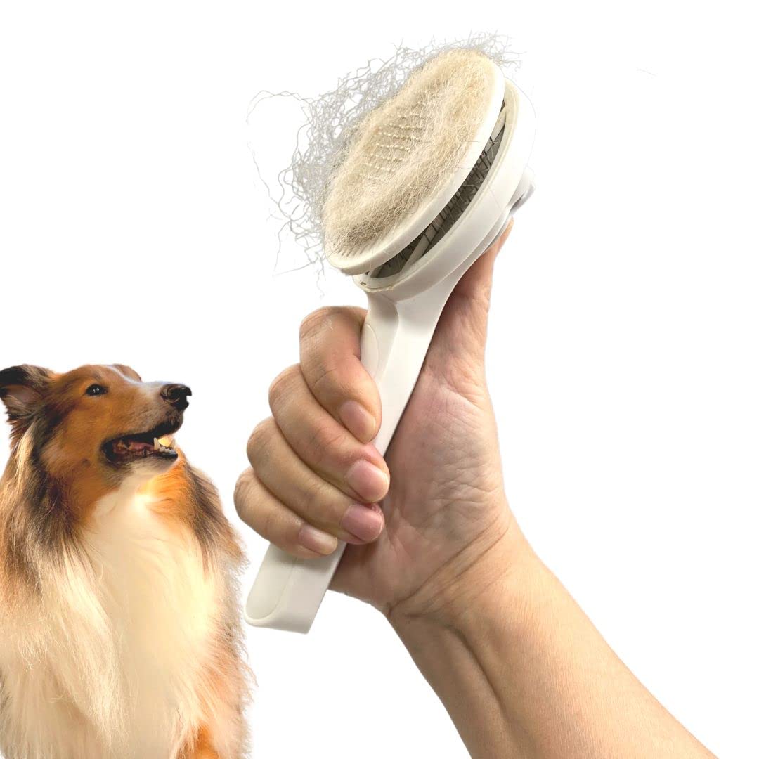 Gentle Self-Cleaning Slicker Brush for Pets