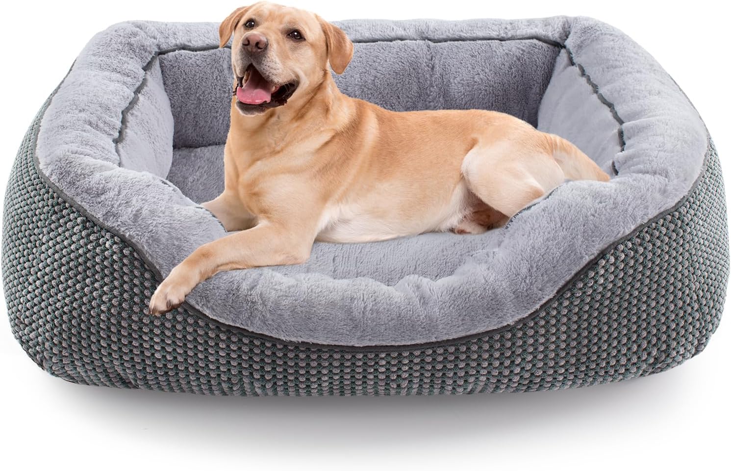 Calming Plush Dog Crate Bed – Faux Fur, Anti-Anxiety Crate Mat for Medium Dogs