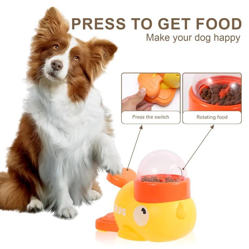 Interactive Duck Food Dispenser Toy for Energetic Dogs