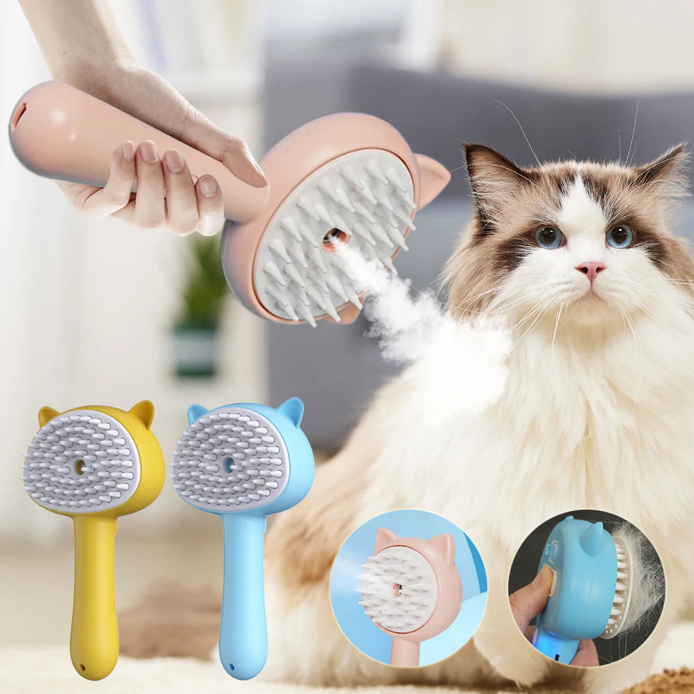 Rechargeable Mist Grooming Brush for Cats and Dogs