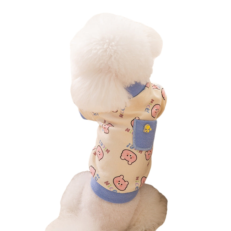 Warm Pocket Pet Sweater – Adorable Bear Home Style