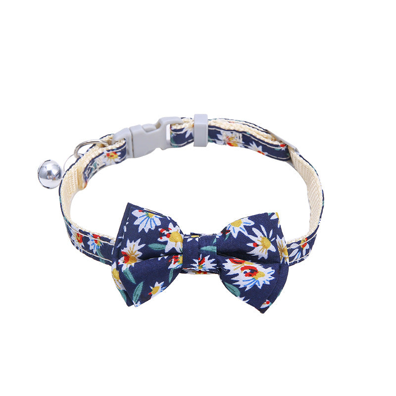 Christmas Plaid Bow Tie Collar for Small Dogs & Cats – Quick Release + Bell